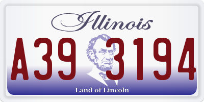 IL license plate A393194