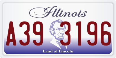 IL license plate A393196