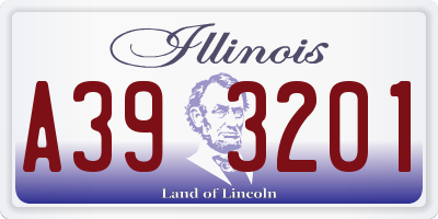 IL license plate A393201