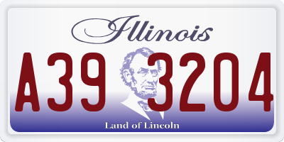 IL license plate A393204