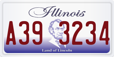 IL license plate A393234