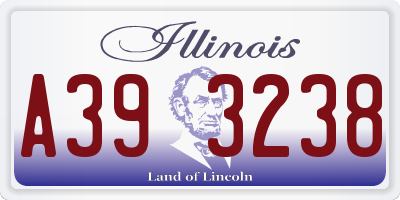 IL license plate A393238