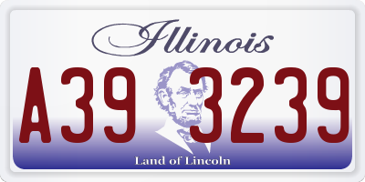 IL license plate A393239