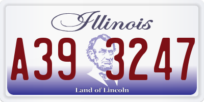 IL license plate A393247