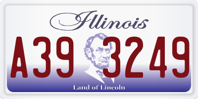 IL license plate A393249