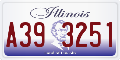 IL license plate A393251
