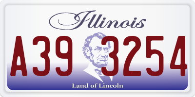 IL license plate A393254