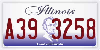 IL license plate A393258