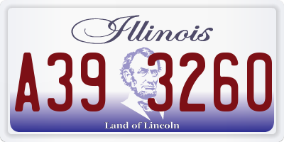 IL license plate A393260