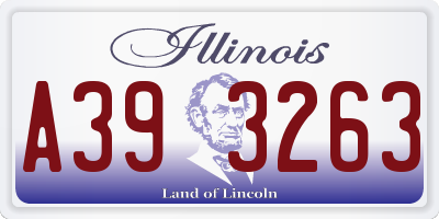 IL license plate A393263