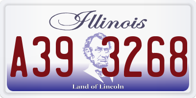 IL license plate A393268
