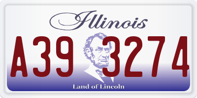 IL license plate A393274