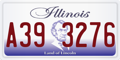 IL license plate A393276