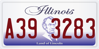 IL license plate A393283