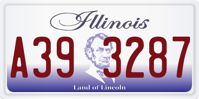 IL license plate A393287