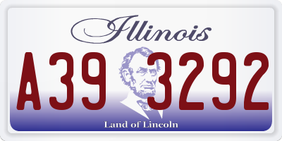 IL license plate A393292
