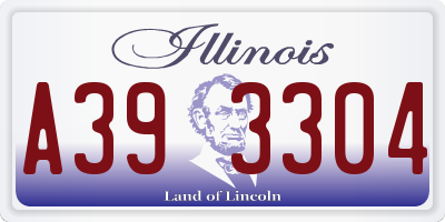 IL license plate A393304