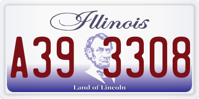 IL license plate A393308