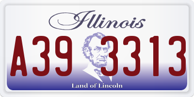 IL license plate A393313