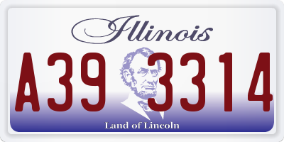IL license plate A393314