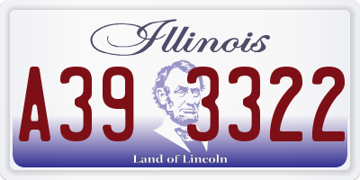 IL license plate A393322