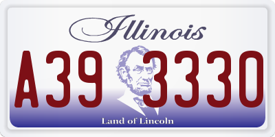 IL license plate A393330