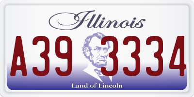 IL license plate A393334