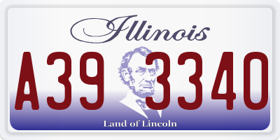 IL license plate A393340
