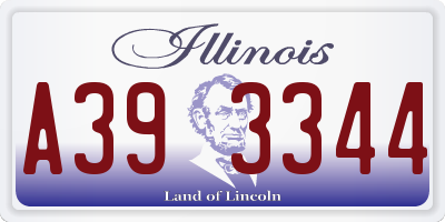 IL license plate A393344