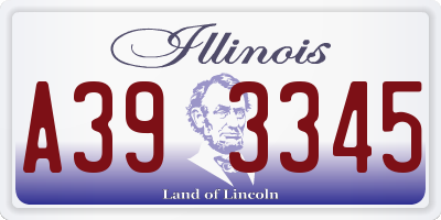 IL license plate A393345