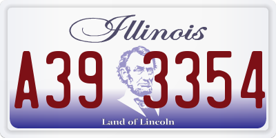 IL license plate A393354