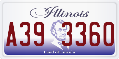 IL license plate A393360