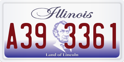 IL license plate A393361