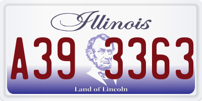 IL license plate A393363