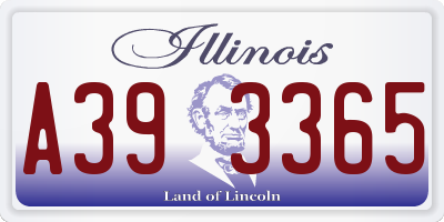 IL license plate A393365