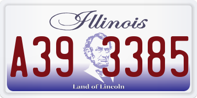 IL license plate A393385