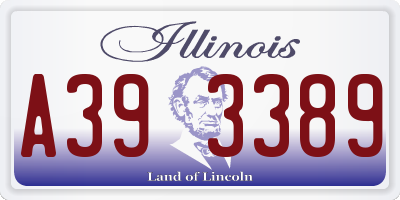 IL license plate A393389