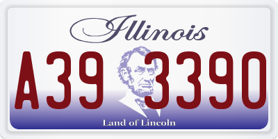 IL license plate A393390