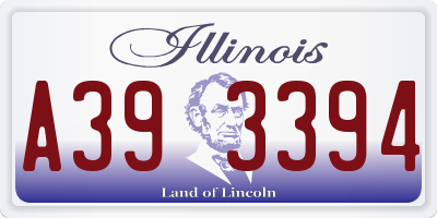 IL license plate A393394