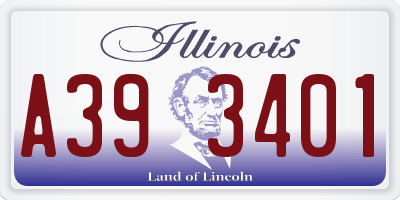 IL license plate A393401
