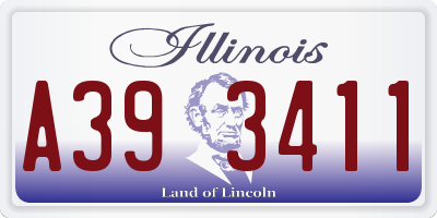 IL license plate A393411