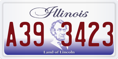 IL license plate A393423