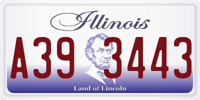 IL license plate A393443