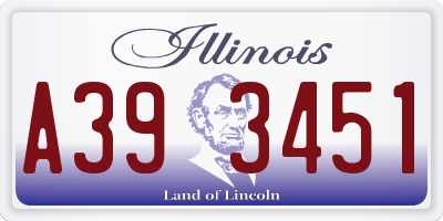 IL license plate A393451