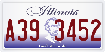 IL license plate A393452