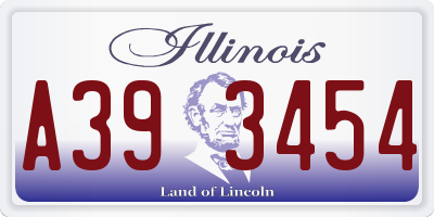 IL license plate A393454