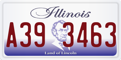 IL license plate A393463