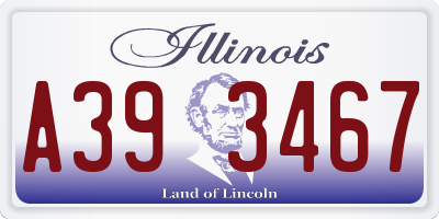 IL license plate A393467