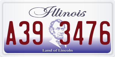 IL license plate A393476