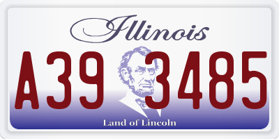 IL license plate A393485